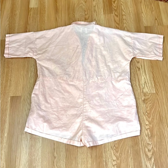 Princess Polly,Womens Oversized Sinclair Romper,Pink-Salmon Linen Blend,Size 4, - Picture 9 of 16